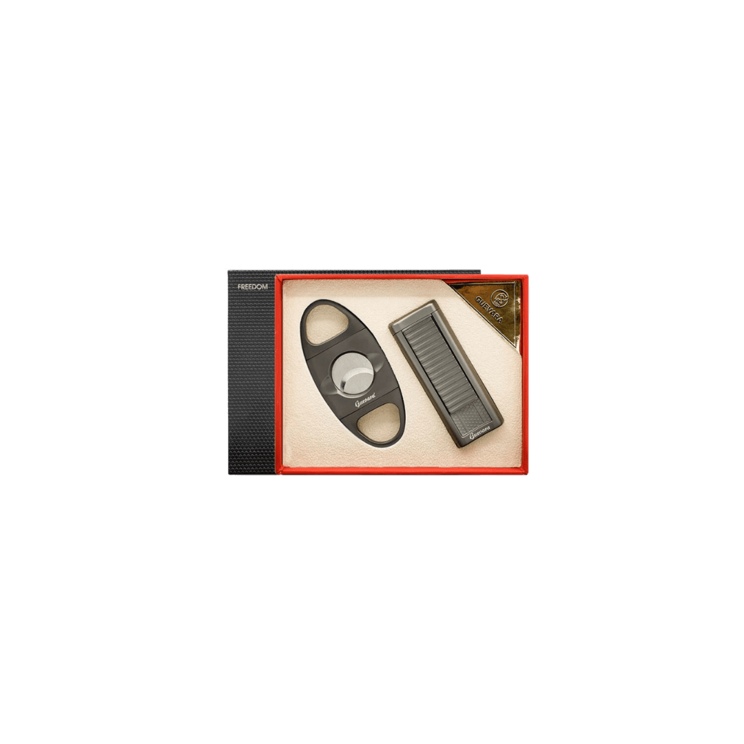 Cigar Cutter and 2 Torch Jet Flame Lighter Set